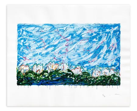 Screenprint Schifano - Gigli d'acqua