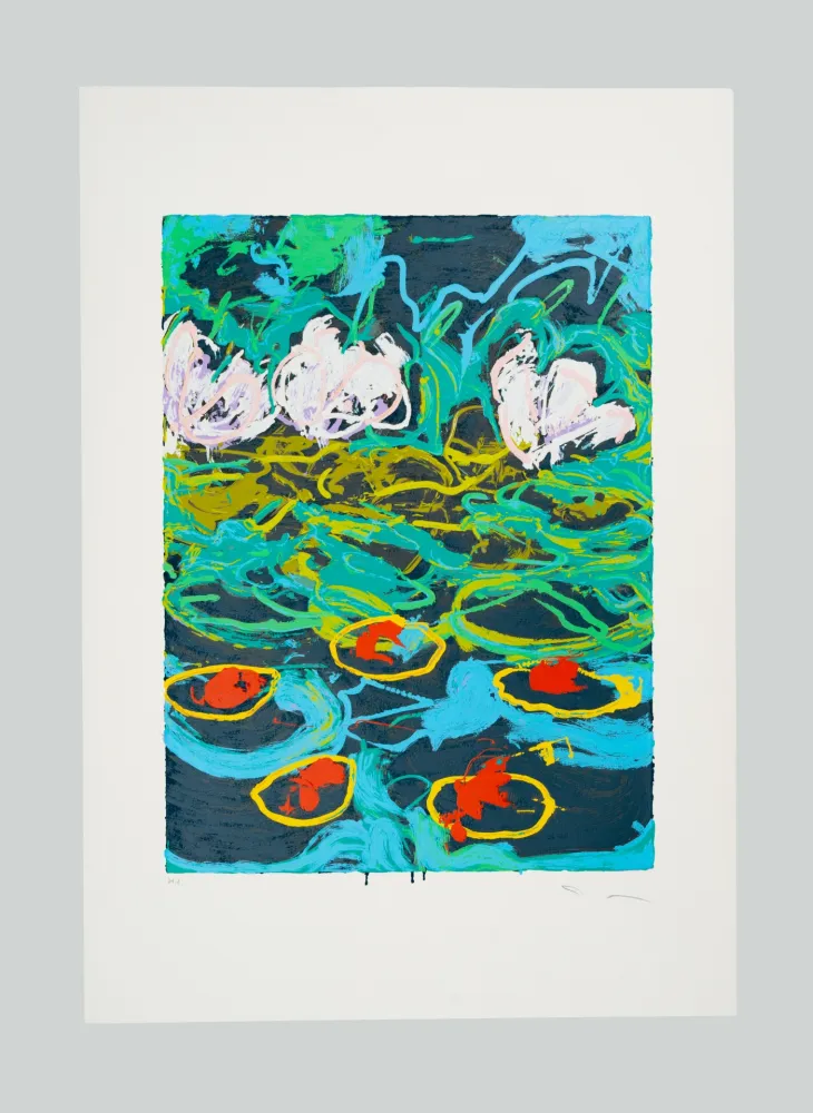 Screenprint Schifano - Gigli d'acqua