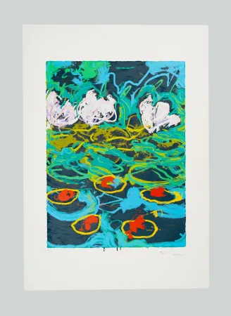 Screenprint Schifano - Gigli d'acqua