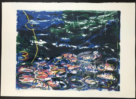 Screenprint Schifano - GIGLI D'ACQUA