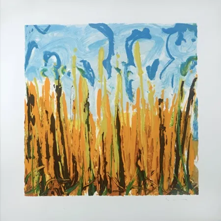 Screenprint Schifano - Mario Schifano (1934–1998) – Campo Basso – Enamel screen printing, 29-colour printing on Magnani di Pescia paper – 1988