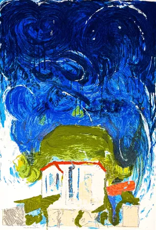 Screenprint Schifano - Mario Schifano (1934–1998) - Casa Dolce - Enamel screen printing and collage - 1997