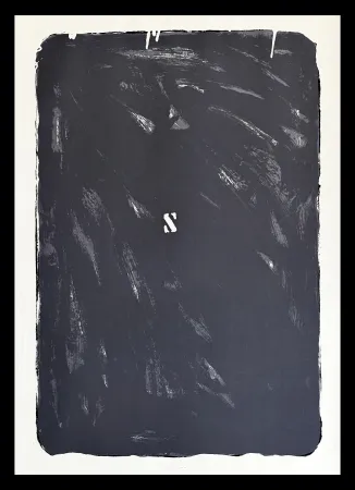 Lithograph Schifano - Mario Schifano (1934–1998) - Monochrome - Materic serigraphy with enamels on cardboard - 1975