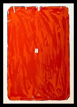 Screenprint Schifano - Mario Schifano (1934–1998) - Monochrome - Materic serigraphy with enamels on cardboard - 1975