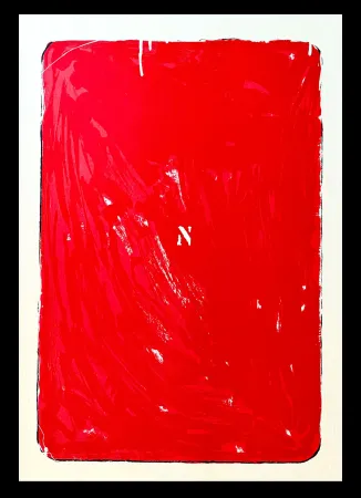 Screenprint Schifano - Mario Schifano (1934–1998) - Monochrome - Materic serigraphy with enamels on cardboard - 1975