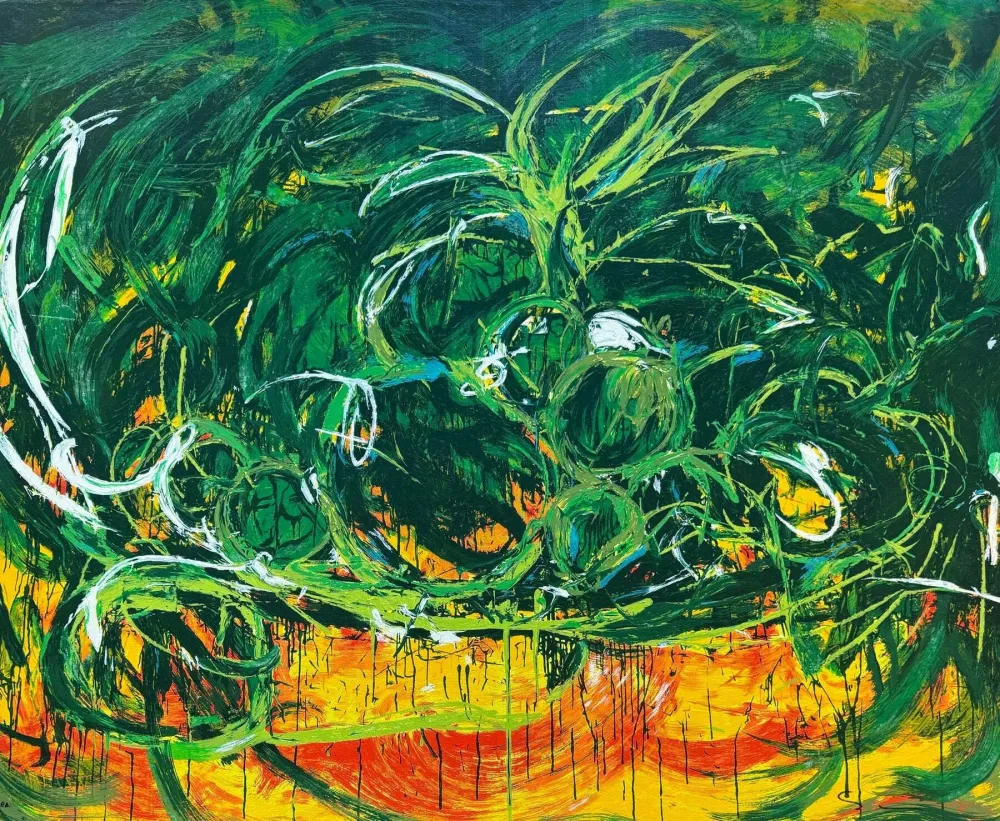 Screenprint Schifano - Mario Schifano (1934–1998) – Natura – Enamel screen printing, 38-colour printing on Magnani di Pescia paper – 1988