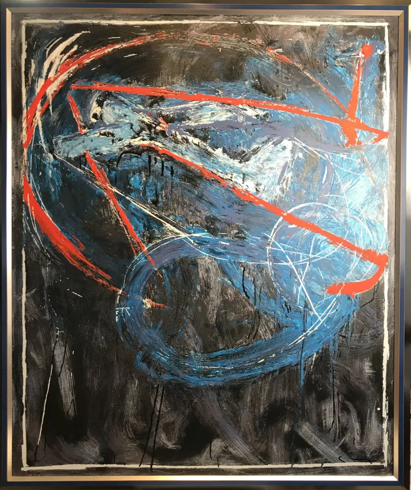 Screenprint Schifano - Mario Schifano ( 1934 - 1998 ) - NAVIGATORE NOTTURNO - hand-signed enamel screenprint in 45 colors - 1989