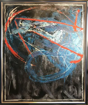 Screenprint Schifano - Mario Schifano ( 1934 - 1998 ) - NAVIGATORE NOTTURNO - hand-signed enamel screenprint in 45 colors - 1989