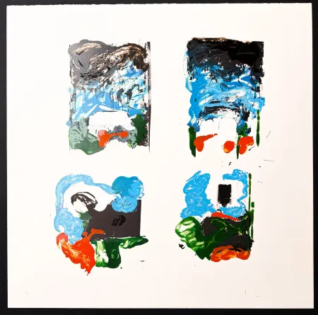 Lithograph Schifano - Mario Schifano (1934–1998) - Vedute interrotte - Lithograph with screen printing on paper - 1988