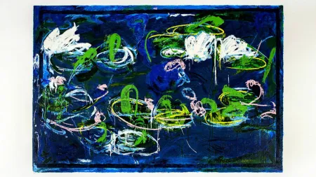 Lithograph Schifano - Mario Schifano (1934–1998) - Watherlillies - Enamel screen printing - 1988