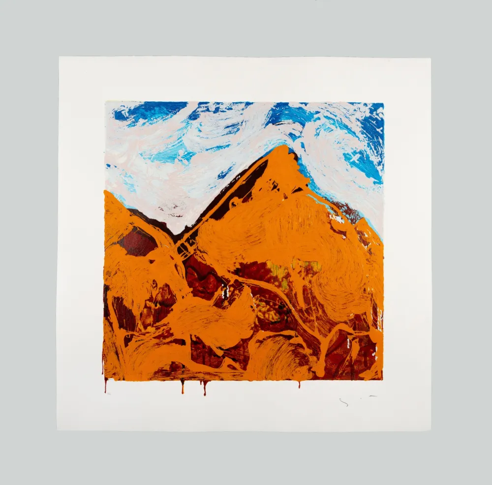 Screenprint Schifano - Montagna