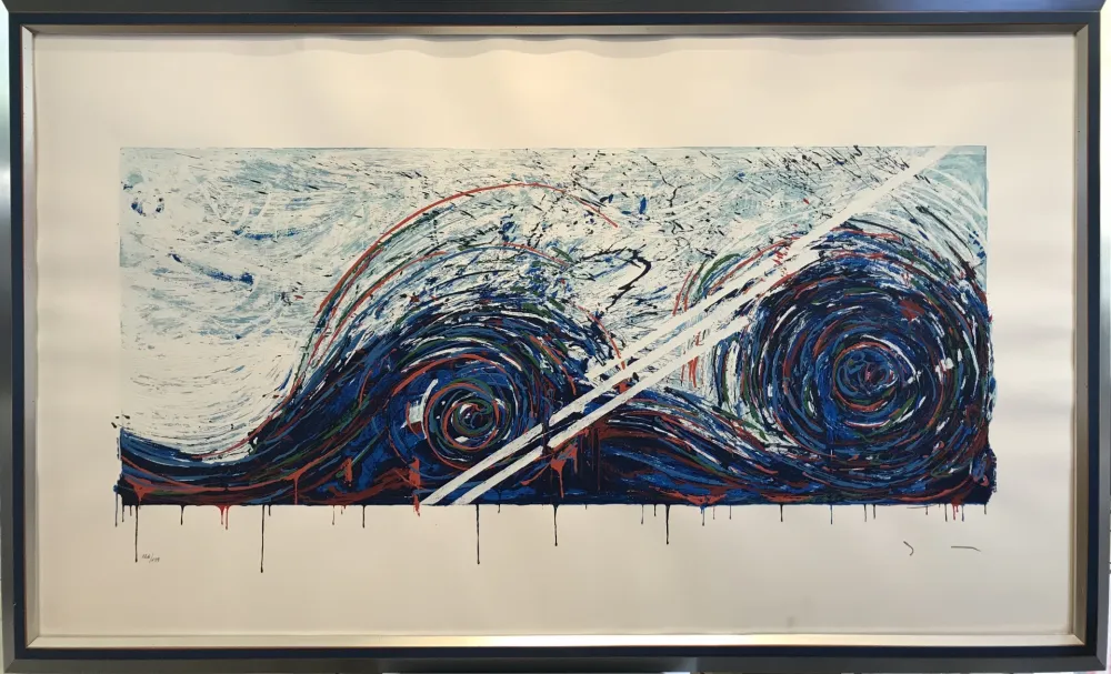 Screenprint Schifano - Onda neonata