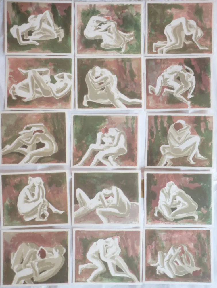 Lithograph Schilling - Suite érotique