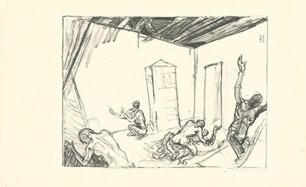 Lithograph Schinnerer - Untitled