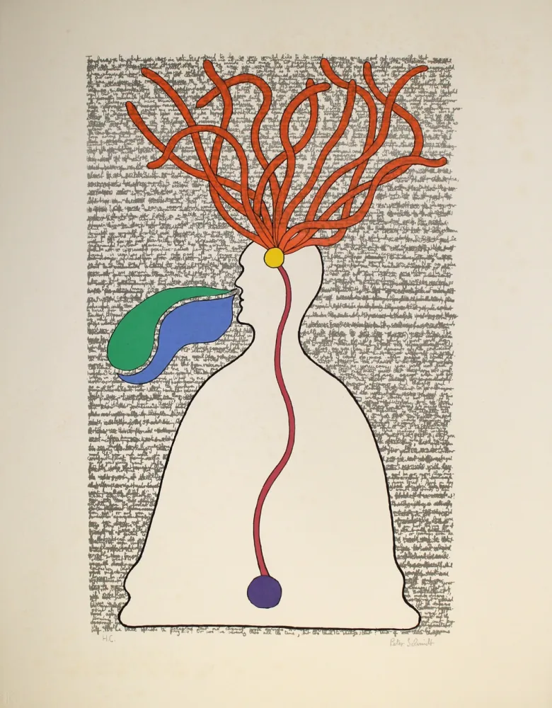 Lithograph Schmidt - Flowing in the Right Direction