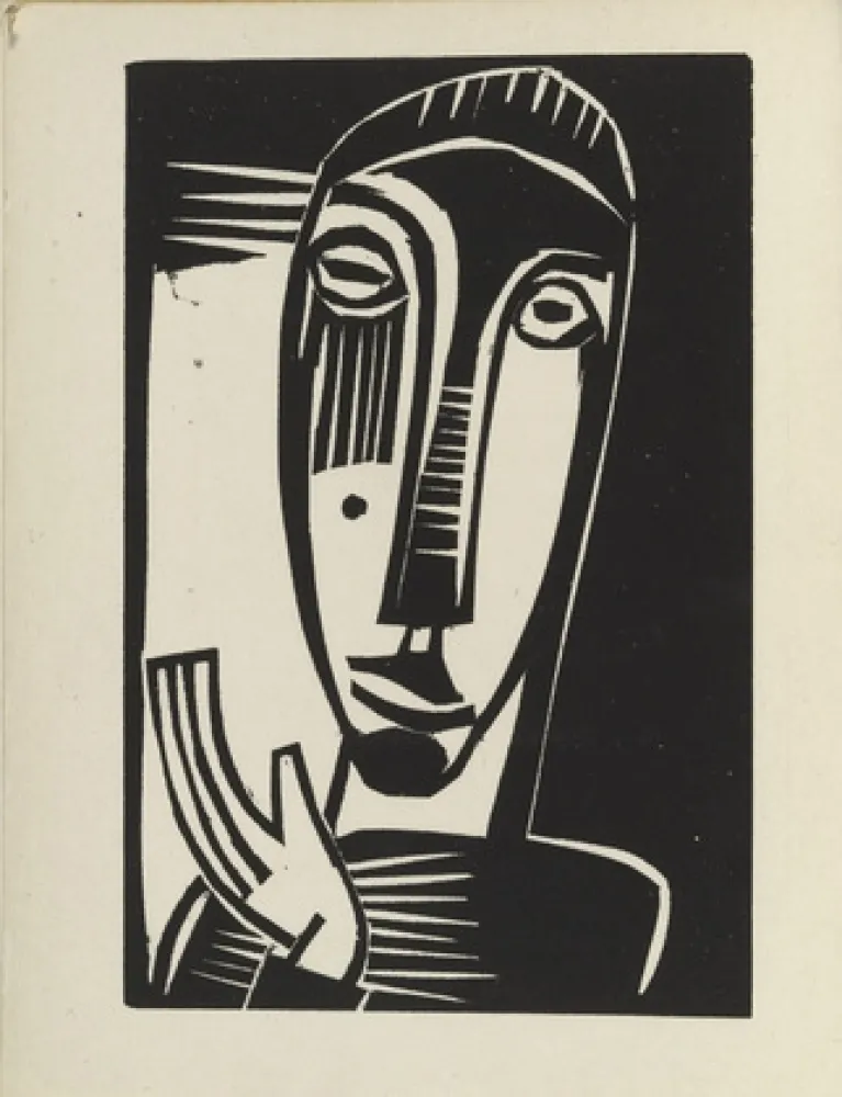 Woodcut Schmidt-Rottluff - Kleine Prophetin / Small Prophetess
