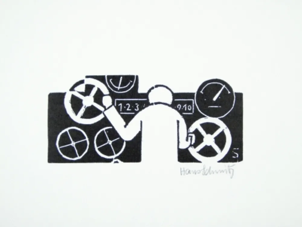 Linocut Schmitz - Arbeiterausbildung (Worker's Education)