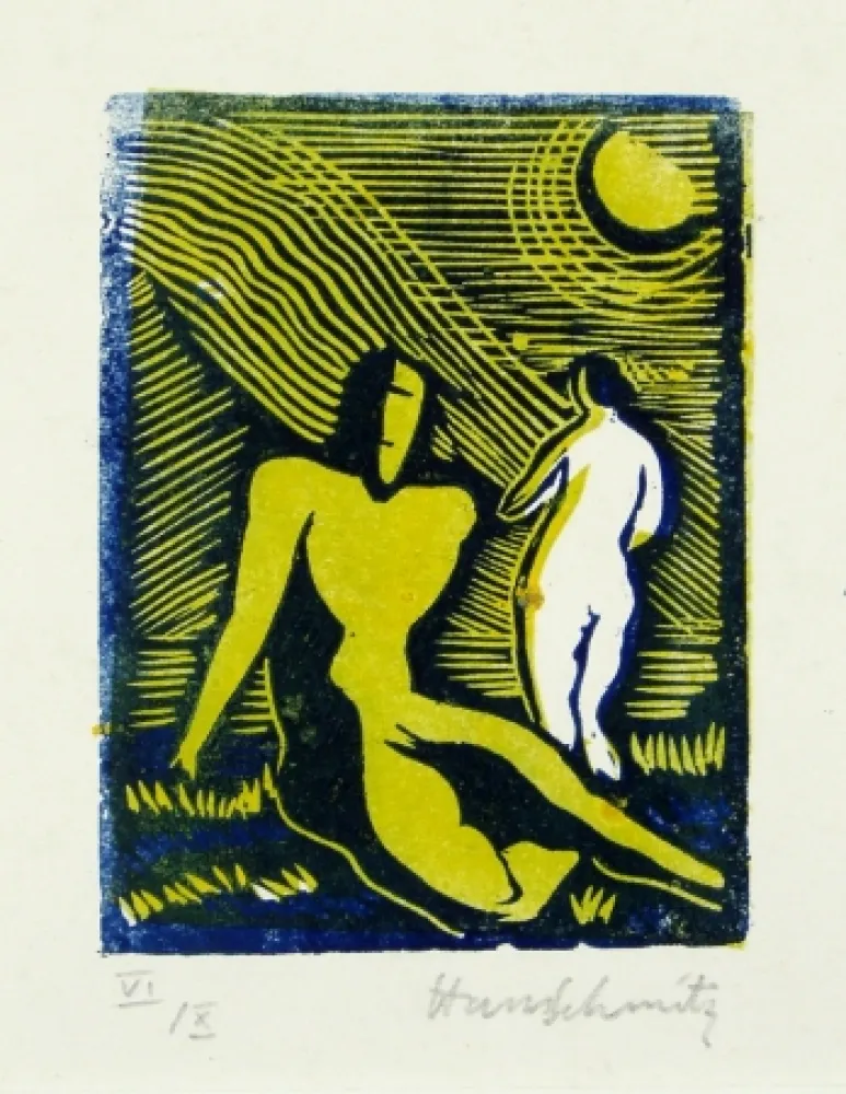 Linocut Schmitz - Paar (Couple)