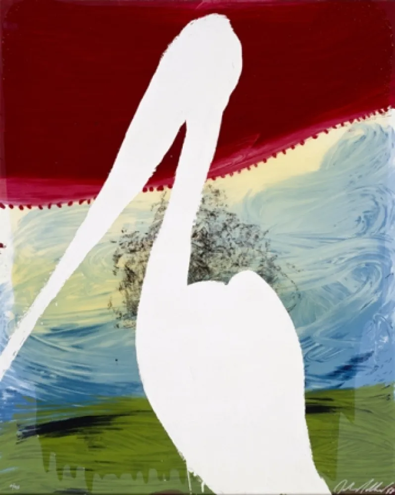 Screenprint Schnabel - View of Dawn from the Tropics-Guiseppe(brooding on the vast abyss)
