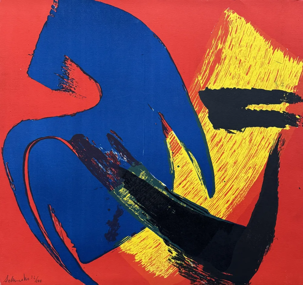 Lithograph Schneider - Composition, 1980