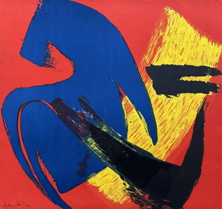 Lithograph Schneider - Composition, 1980