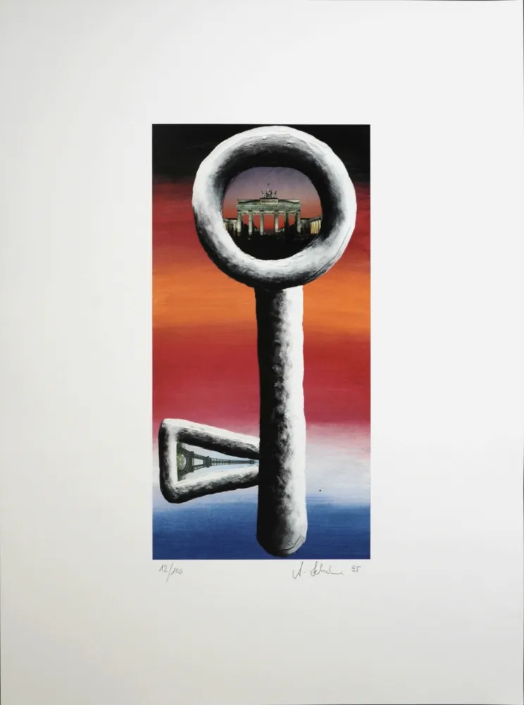 Lithograph Schulze - La Clef, 1995 - Hand-signed!