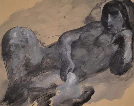 No Technical Schürch - Weiblicher liegender Akt