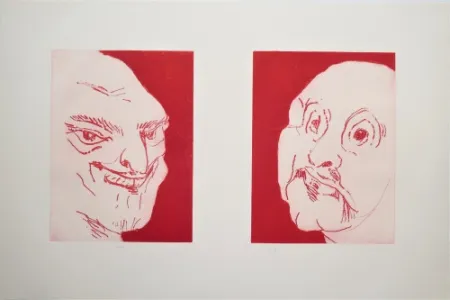 Etching Schütte - Alte Freunde (Old friends) 2