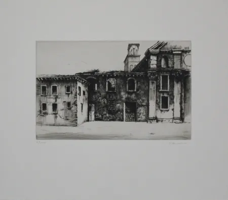 Etching Schwermer - Fabrikgebäude
