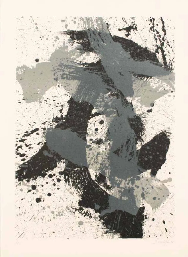 Lithograph Scialoja - GEOGRAFIA