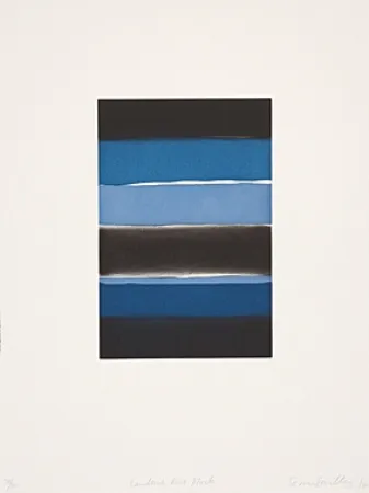 Etching And Aquatint Scully - Landline Blue Black