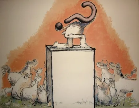 Lithograph Searle - Atlas