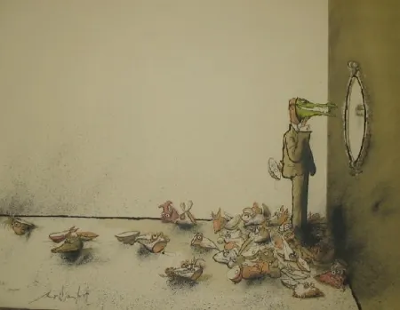 Lithograph Searle - Everyman
