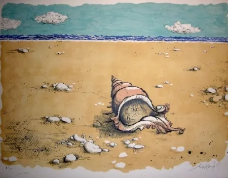 Lithograph Searle - I am lonely