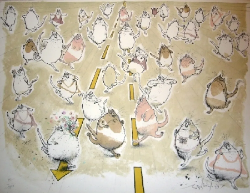 Lithograph Searle - Joggers