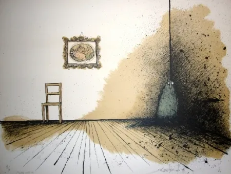 Lithograph Searle - Nobody wants me