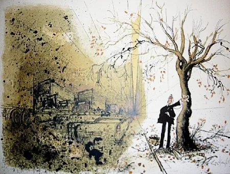 Lithograph Searle - The Casualty