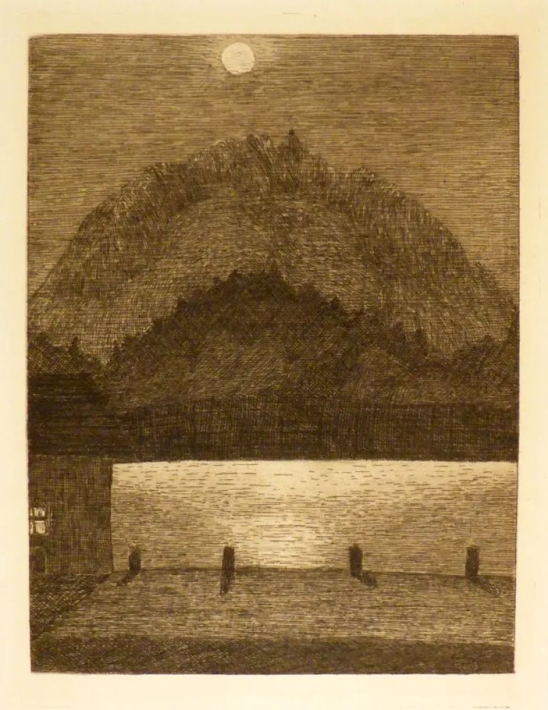 Etching Segantini - Engadina