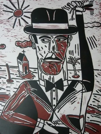 Lithograph Segui - Homme aux castagnettes