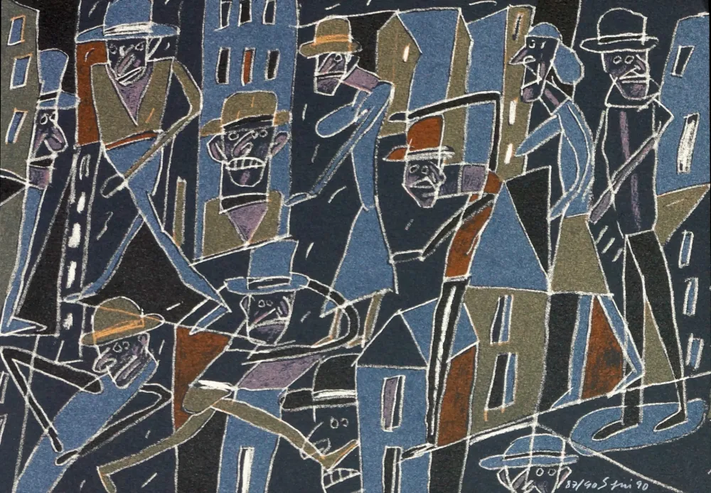 Lithograph Segui - Le froid bleu des contre nuits 2