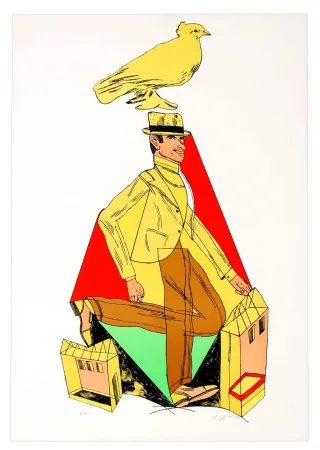 Lithograph Segui - Pigeon