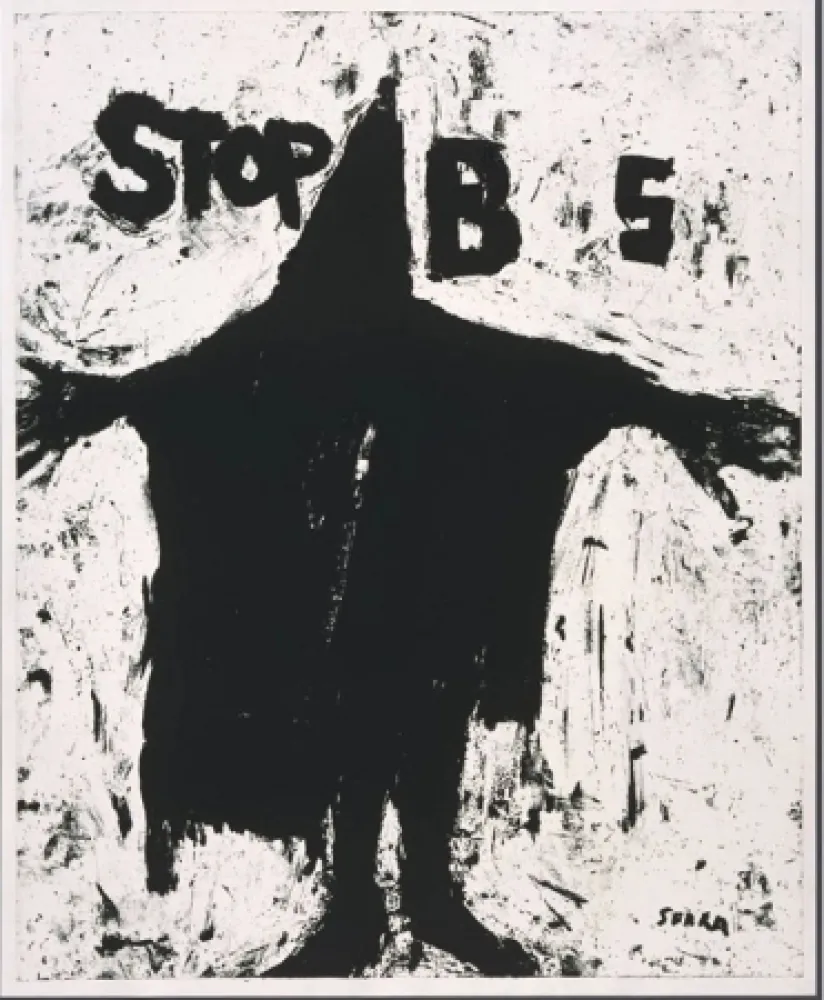 Lithograph Serra - Stop BS