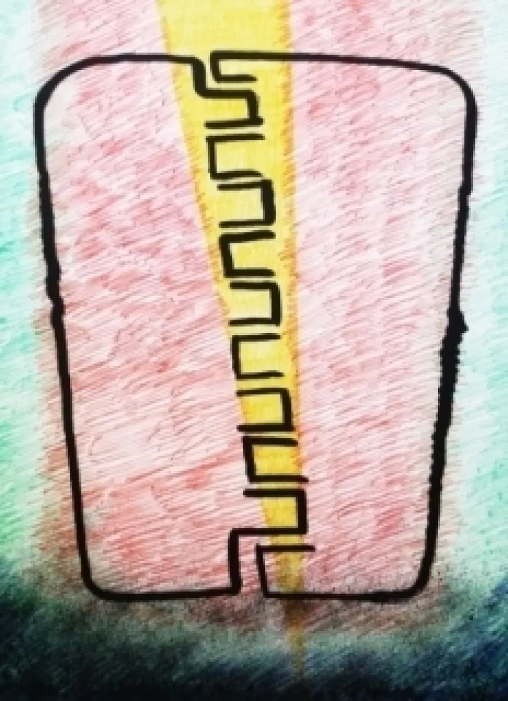 Lithograph Serrano - Dialogo en negro