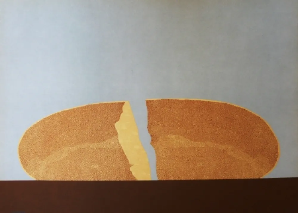 Lithograph Serrano - Pan en azul