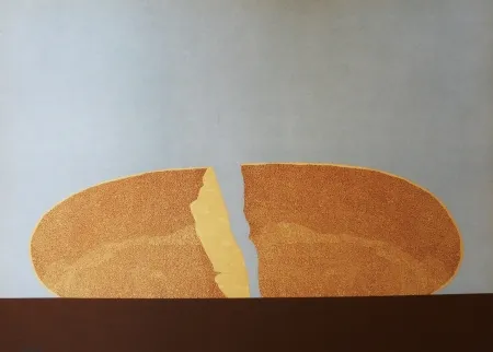 Lithograph Serrano - Pan en azul