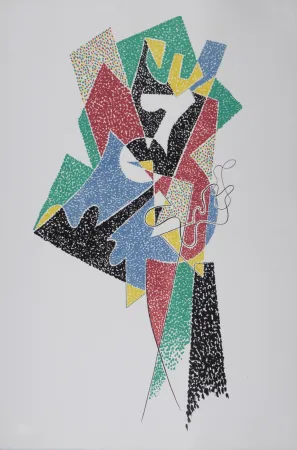 Lithograph Severini - Abstract Composition