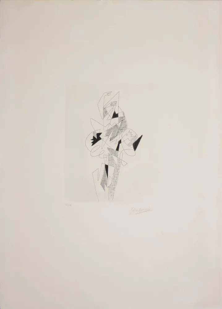 Engraving Severini - Arlecchino