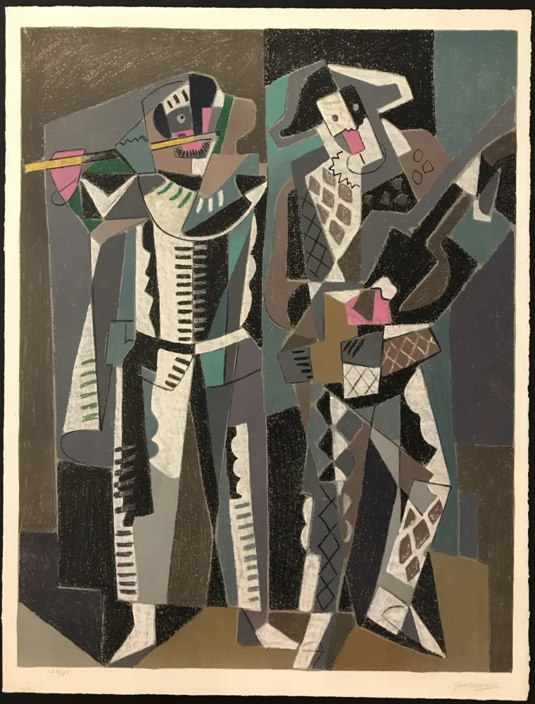 Lithograph Severini - Commedia dell’Arte