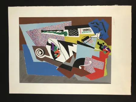 Lithograph Severini - Natura morta e Violino