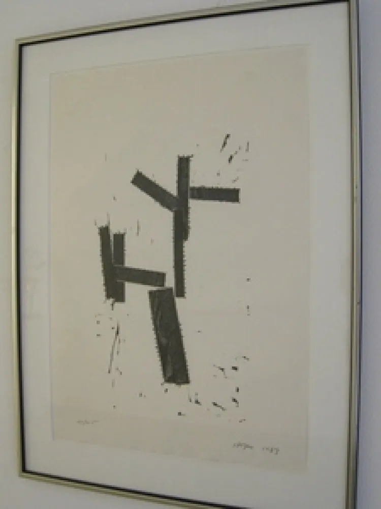 Woodcut Shapiro - Composition B